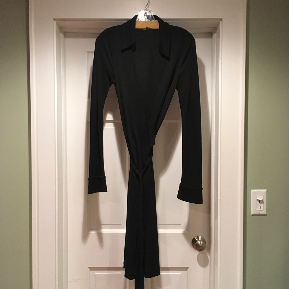 DVF Black wrap dress